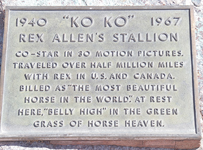 Plaque for KO Ko his horse